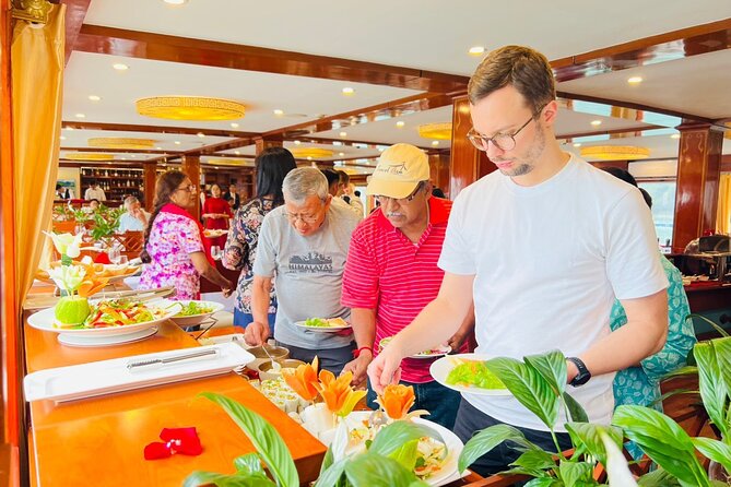 2D1N Ha Long Bay by Calypso Cruise, Caves, Meals, Transfer - Sunset, cooking, and dinner on the upper deck