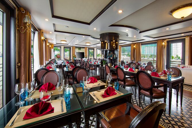 Athena Royal Cruise - Luxury Halong Bay Overnight Cruise 2D1N Tour - Sung Sot Cave and the first afternoon on the bay