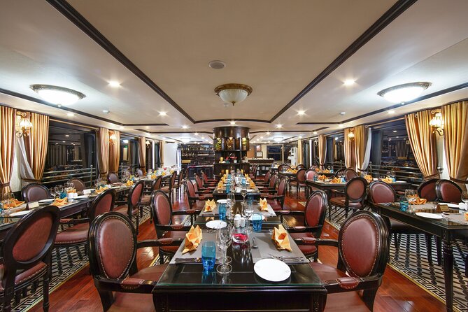 Athena Royal Cruise - Luxury Halong Bay Overnight Cruise 2D1N Tour - Boarding Athena Royal Cruise at midday