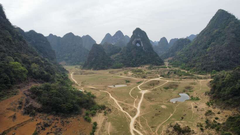 Ban Gioc Waterfall - God Eyes Mountain 1 Day By Car - The return route through fields and hills