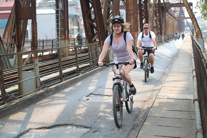 Bicycle Tour Full Day Explore Red River Delta & Rural Villages - Crossing the Long Bien area