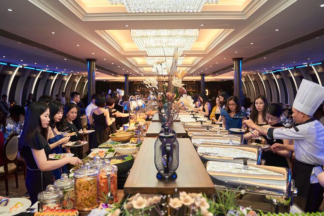 Buffet on Paradise Delight Dining Cruise Halong Bay Tour - The grotto and illuminated cave stops