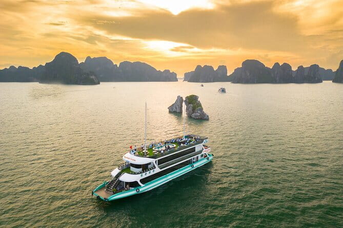 Catamaran Premium Cruise to Halong Bay & Lan Ha Bay in 1 Day Tour - Frog Pond, swimming, and water-slide fun