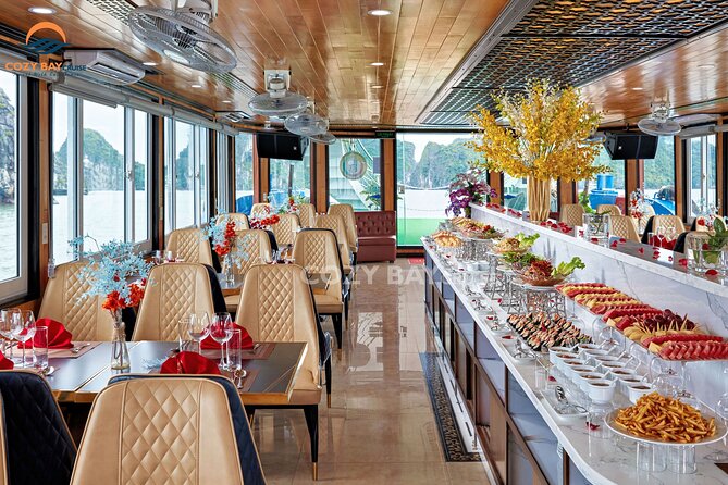Cozy Bay Halong 5-Star Day Cruise, Buffet, Cave, Kayak, Swimming - The early Hanoi pickup and long ride east