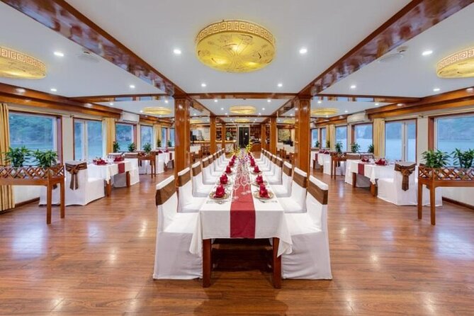 Crown Legend Cruise Ha Long 2 Days 1 Night - The Overnight Cabin and Ship Condition