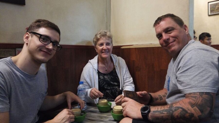 Discover Hanoi's Street Food by Night & Mini Class Coffee - Whipping egg cream and decorating your own cup