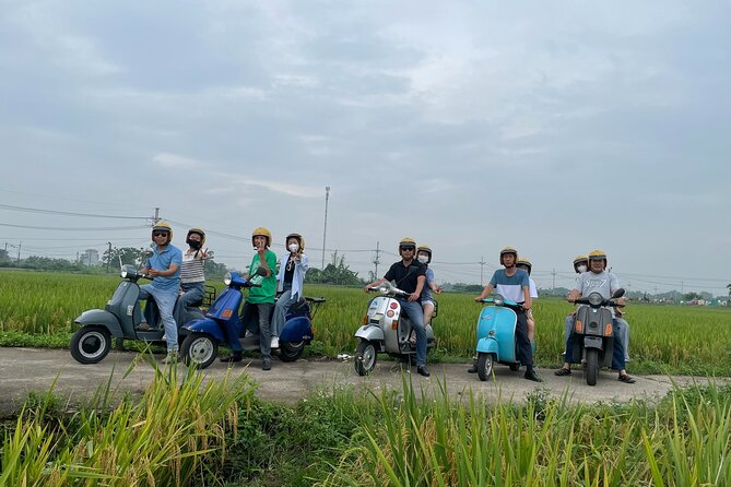 Exploring Vespa Tour Through Little Red River Delta - From Central Hanoi to Open Rice Fields