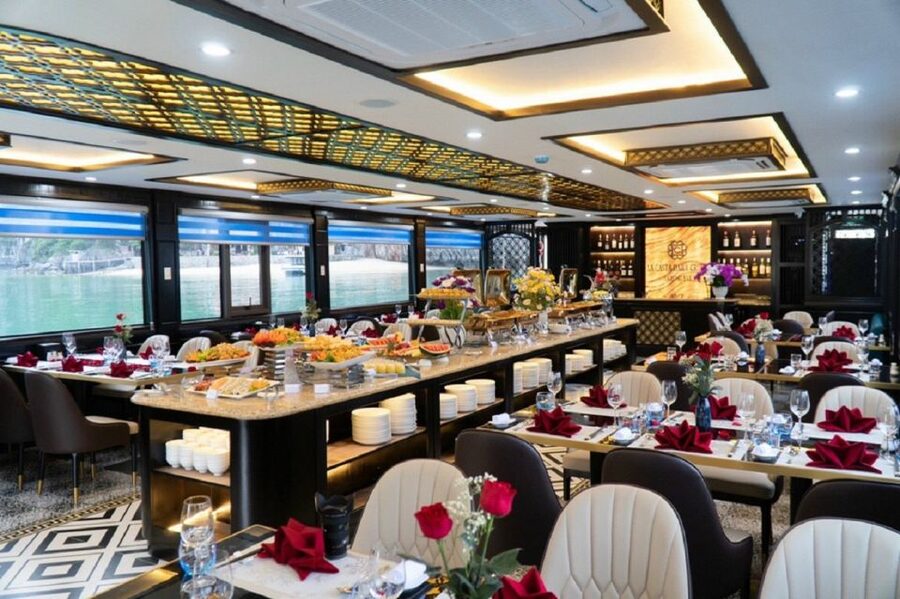 From Hanoi: Ha Long Bay Luxury Cruise Day Tour with Jacuzzi - Buffet lunch with Vietnamese flavors