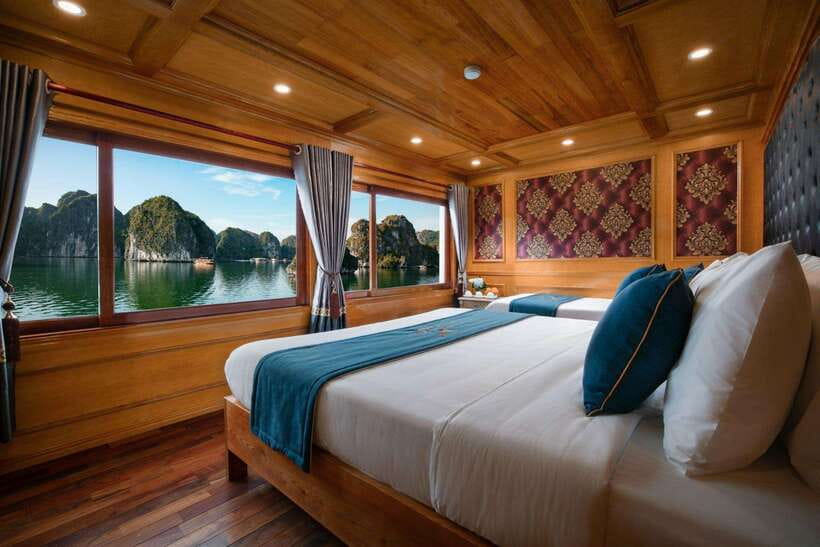 From Hanoi: Ha Long & Lan Ha Bay 2-Day Cruise with Meals - Spring rolls, happy hour, and squid fishing