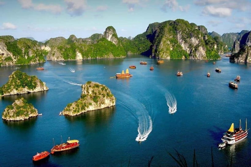 From Hanoi: Halong bay Luxury tour on 5 star cruise - The 4:30 sunset party on the return