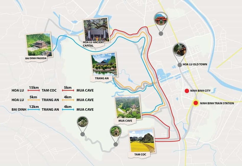 From Hanoi: Hoa Lu, Tam Coc, Mua Cave & Cycling in Ninh Binh - Tam Coc by boat, through caves and fields