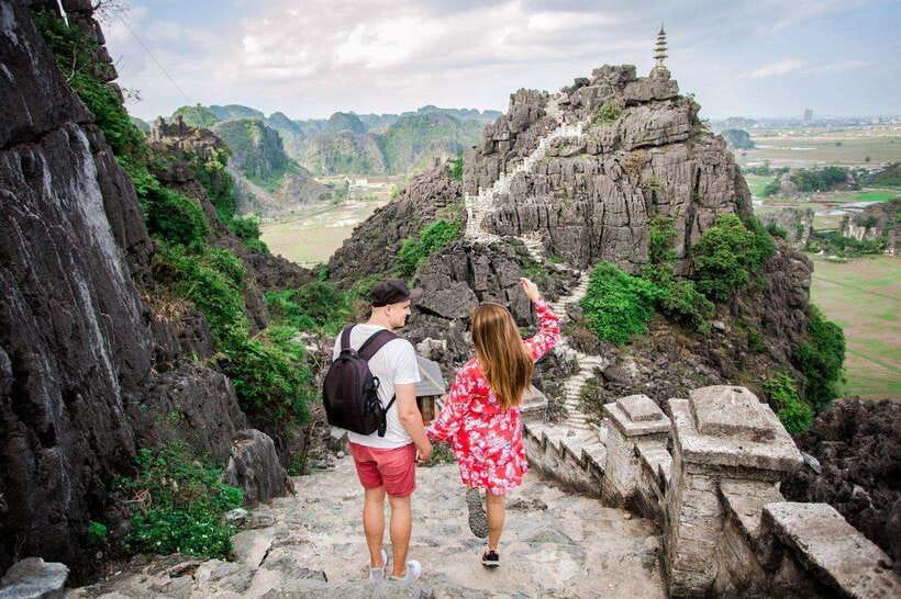 From Hanoi: Ninh Binh- Hoa Lu-Tam Coc- Mua Cave- Highlight - The climb to Mua Cave and Lying Dragon Mountain