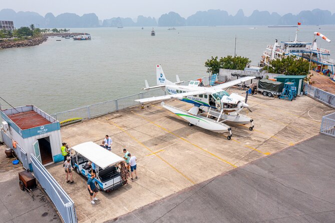 From Hanoi to Halong Bay 1 Day Tour with Scenic Seaplane & Cruise - Buffet lunch and the first views from the water