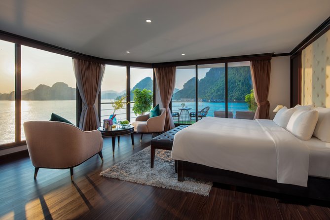 FULL package - 3D2N on 5<em> Luxury Cruise explore Lan Ha Bay and Halong Bay – Key points to know before booking’ /></p>
<ul>
<li><strong>Two nights on the water:</strong> You get a fuller Halong Bay and Lan Ha Bay experience than a standard one-night sailing.</li>
<li><strong>Private balcony rooms:</strong> Your cabin includes air conditioning and a large private balcony for watching the islands pass.</li>
<li><strong>Small cruise size:</strong> The maximum group size is 15 people, a useful advantage for personal service.</li>
<li><strong>Cat Ba Island visits:</strong> The program includes Cat Ba Town, Cat Ba National Park, and Trung Trang Cave.</li>
<li><strong>Plenty of included activities:</strong> Kayaking, swimming, beach time, tai chi, a cooking class, and a sunset party are included.</li>
<li><strong>Well-rated guides and crew:</strong> Names noted in the service comments include Danny and D, with praise for clear English, humor, and attentive care.</li>
</ul>
<h2>Why two nights make a difference</h2>
<p><img width="669" height="446" decoding="async" src=