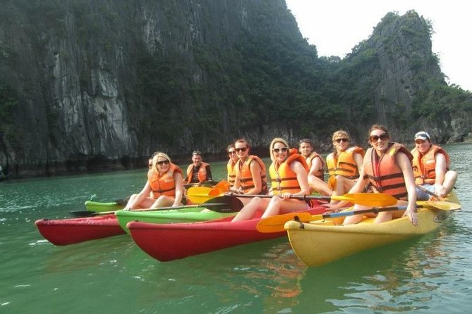 Group Halong Bay Day Cruise Including Hotel Transfers from Hanoi - Cruising among Halong Bay’s limestone islands