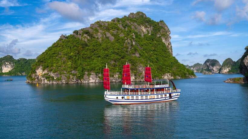 Ha Long Bay - Bai Tu Long Bay Luxury Boat Tour & Transfer - Boarding the luxury wooden boat at Ha Long International Cruise Port