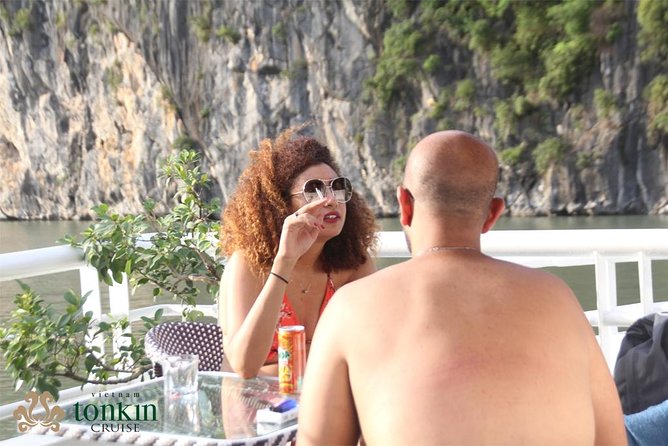 Ha Long Bay Cruise Day Tour with lunch, kayaking, surprise cave & titop island - Ti Top Island combines a viewpoint and a swim