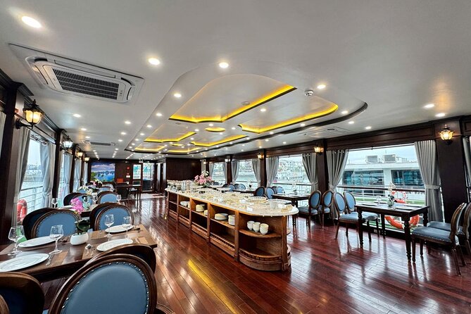 Ha Long Bay Luxury Day Cruise with Buffet Lunch, Caves & Kayaking - Lunch on the Cruise, With a Vietnamese Focus