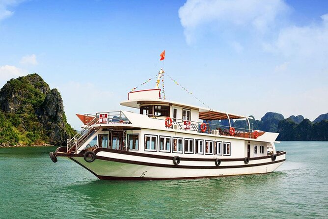 Halong 6 hours Boat tour with Cave, Kayak, lunch, transfer high-way from Hanoi - Ti Top Island, swimming, and the 400-step viewpoint