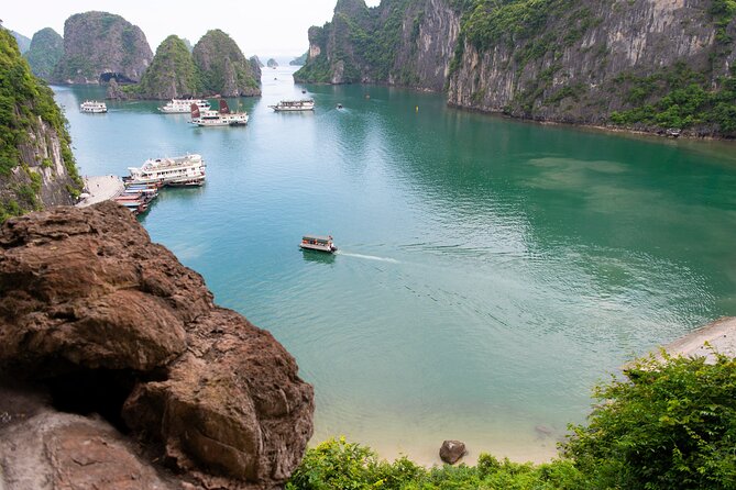 Halong Bay 2 Days 1 Night Traditional Boat - Ti Top Island: beach time and a high viewpoint