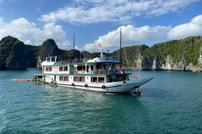 Halong Bay 2 days on classic cruise, small group, biking-kayaking - Day one: limestone islets, kayaking, and sunset on deck