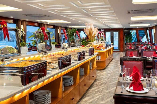 Halong Bay 5-Star Day Cruise, Buffet Lunch, Cave, Kayak, Transfer - 2:30 pm at Ti Top Island