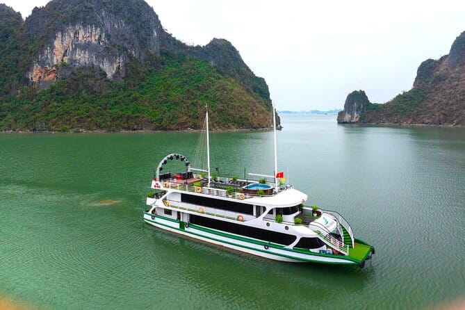 Halong Bay 5-Star Day Cruise, Buffet Lunch, Cave, Kayak, Transfer - 4:30 pm return cruise and sunset tea