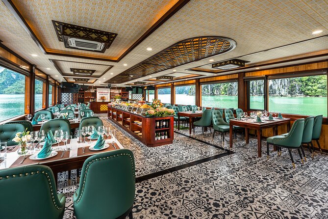 Halong bay 5star Cruise Day Trip: Buffet lunch & Limousine bus - Titop Island and the 400-step view