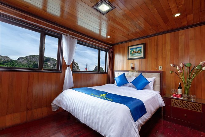 Halong bay boutique cruise 2 days trip: Kayaking, swimming & caving tours - Pearl farm and kayaking through the bay
