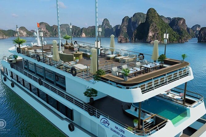 Halong Bay Day Tour By Diamond Era Cruise,Titop,Sung Sot & kayak - Boarding the Diamond Era Cruise