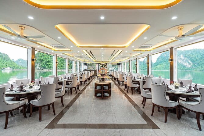 Halong Bay Day Tour Luxury Cruise With Jacuzzi and Buffet Lunch - Boarding at noon and lunch on the bay