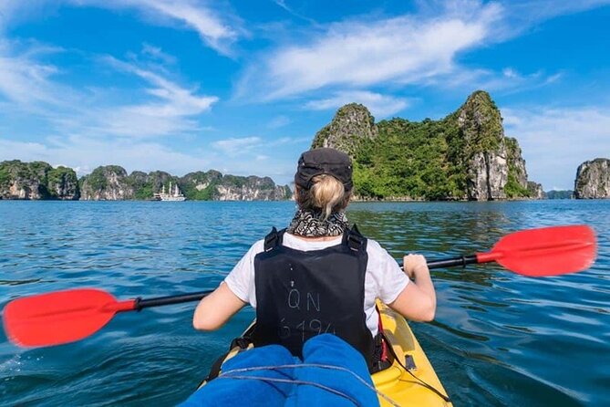 Halong Bay Day Tour: Visit Cave Island Kayaking Swimming Lunch - Hang Luon: Choose a Kayak or Bamboo Boat