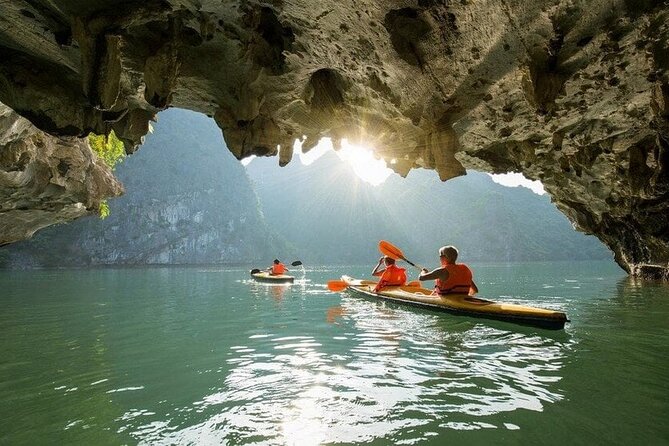 Halong Bay Full-day Cruise with Kayaking from Hanoi - Sung Sot Cave, or possibly Thien Cung Cave