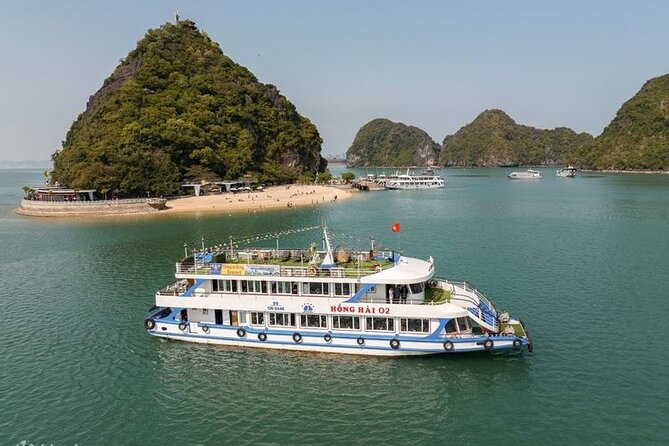 Halong Bay Full-day Cruise with Kayaking from Hanoi - Ti Top Island for swimming and the bay view