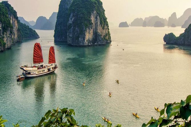 Halong Bay Full Day with Kayaking, Hiking viewpoint, Cave - Deluxe To Luxury - Walking through Sung Sot Cave