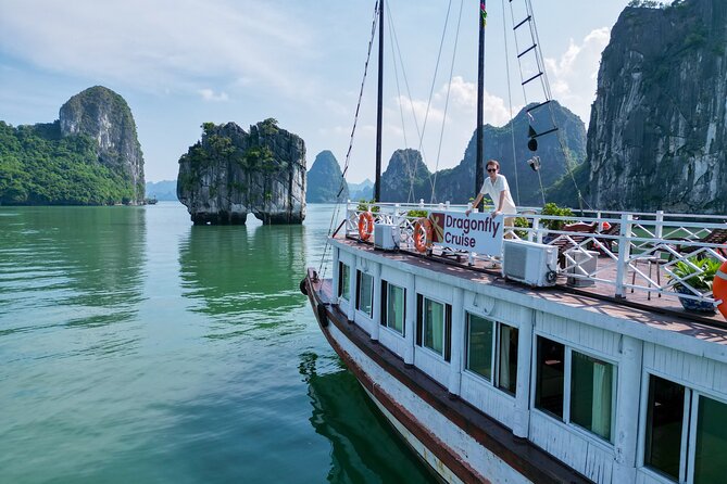 Halong Day Tour Islands, Caves, Kayak, Lunch w Dragonfly Cruise - Fighting Cocks Island, Ha Long Bay’s famous photo stop