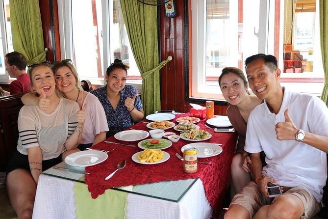 Halong Islands, Cave, Kayak, Bamboo Day Tour w Dragonfly Cruise - Seafood lunch and dietary requests
