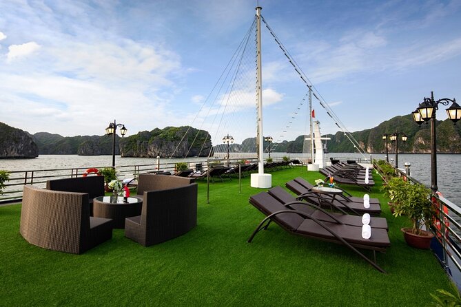 Halong Pandora 5 Star Cruise 2D1N-All Inclusive, cave, transfer - Cooking class, sunset drinks, and onboard entertainment