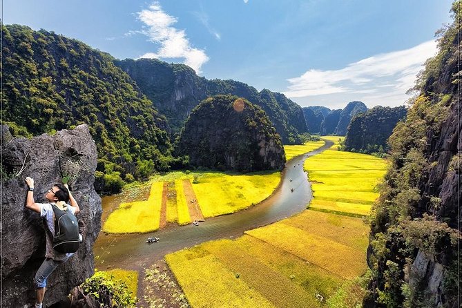 Hang Mua - Hoa Lu - Tam Coc Small Group Tour 8 People a Group - Cycling through Ninh Binh’s rice fields