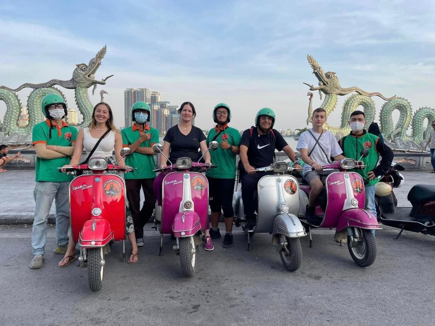 Hanoi 4.5-Hour Vespa Tour city tour - Long Bien Bridge and the Red River finish