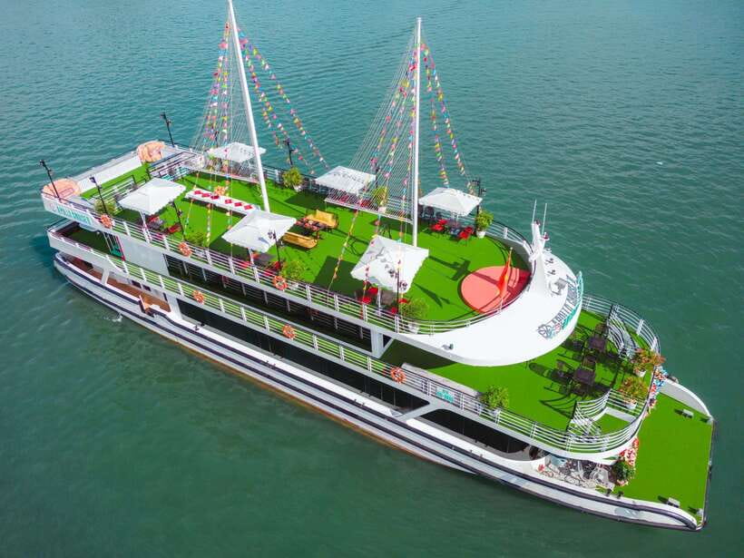 Hanoi: Ha Long Bay Day Tour - Apollo Cruise, Jacuzzi, Buffet - 16:30 Sunset Party on the Return Cruise
