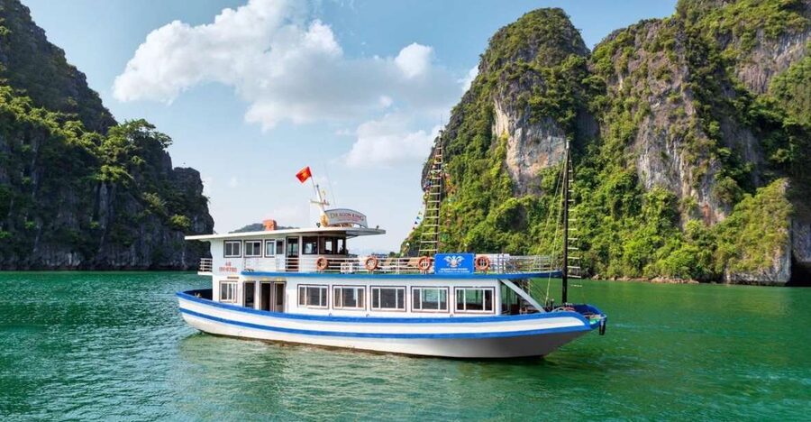 Hanoi: Halong Bay Day Trip with Titop Island, Cave, & Kayak - Boarding at Tuan Chau Harbor around noon