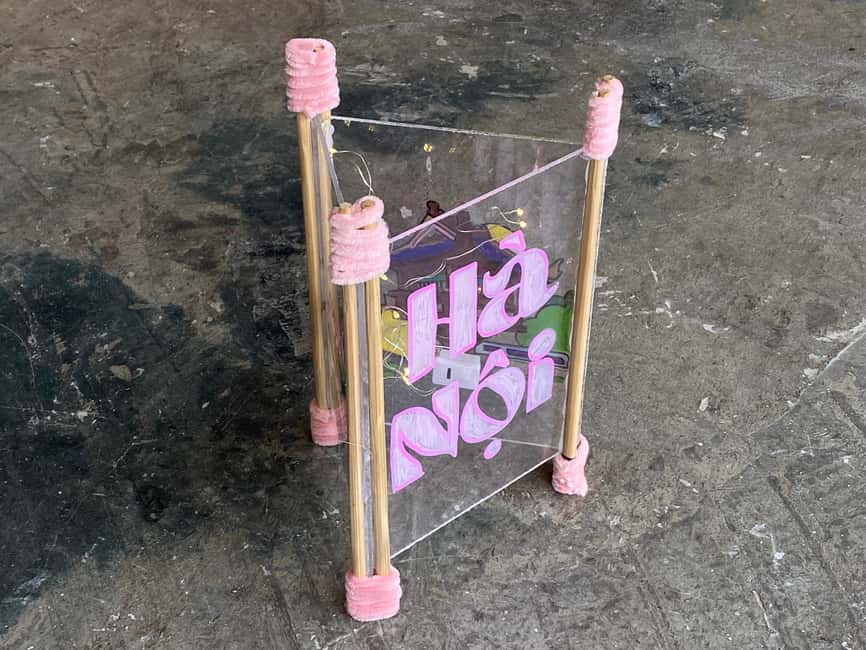 Hanoi: Handmade Lantern Workshop - Arriving with a blank panel and a simple plan