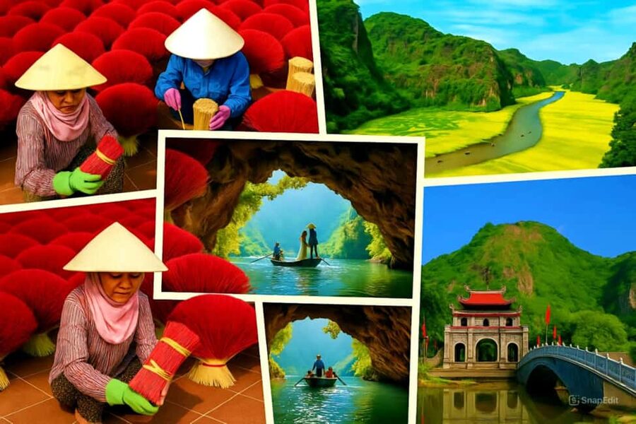 Hanoi: Incense Village, Ninh Binh, Tam Coc, & Hoa Lu Tour - From Hanoi streets to Quang Phu Cau village