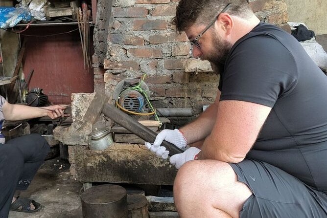 Hanoi Knife Making Traditional Workshop - The anvil, hammer, and heat of the forge