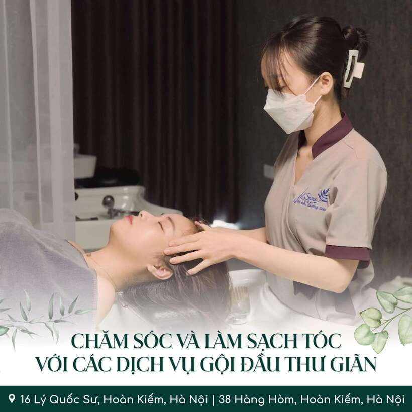 Hanoi Spa Old Quarter - Nourishing Shampoo- Head Massage 60' - The 11-step sequence, from face massage to final rinse