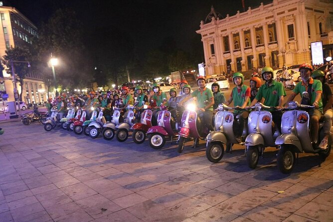 Hanoi Vespa After Dark Street Food Tour -Hidden Gem-Train Street - Bun cha near Hoan Kiem Walking Street
