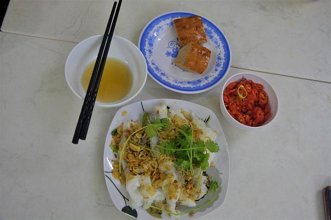 Hanoi Vespa Tours: Hanoi After Dark Vespa Food Tours - Banh cuon near the Opera House