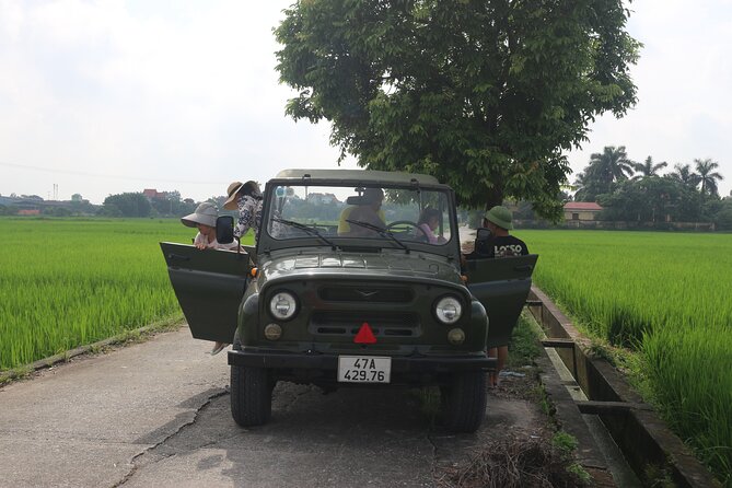 Hanoi Vespa Tours: Hanoi Countryside Vintage Vespa Tours - Riding beside fields in Dong Anh