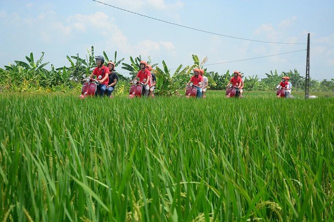 Hanoi Vespa Tours: Hanoi Vintage Vespa Tours Countryside - Crossing Long Bien Bridge into the Red River countryside
